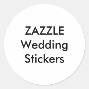 Personalizado boda Pegatinas 3" ROUND GLOSSY (6 pk