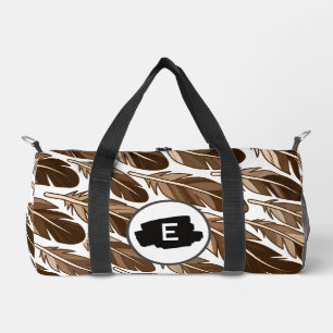 Personalizado Boho Feather Monograma Bolsa de Duff