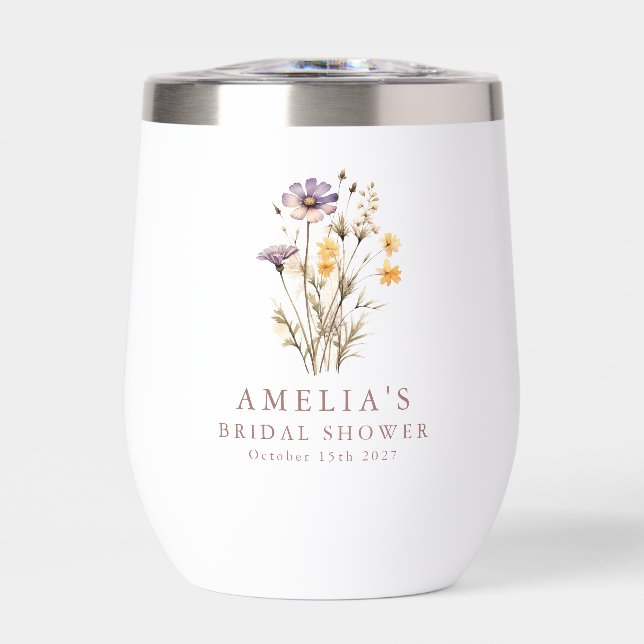 Personalizado Boho Purple Wildflowers Bridal Showe (Frente)