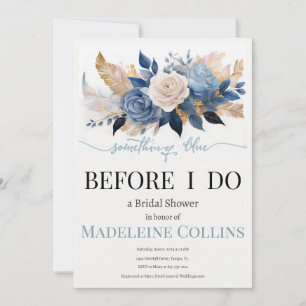 Personalizado Bridal Shower Blue Rose