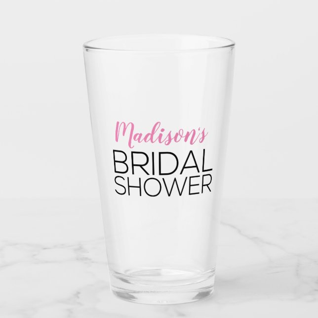 Personalizado Bridal Shower Personalizada Pint Gla (Anverso)