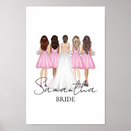 Personalizado Bride Nombre Personalizado Arte Pare