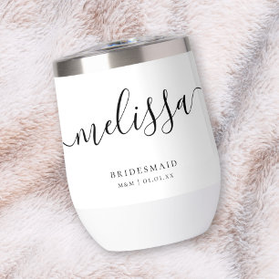 Personalizado Bridesmaid Bride Elegant Script Call