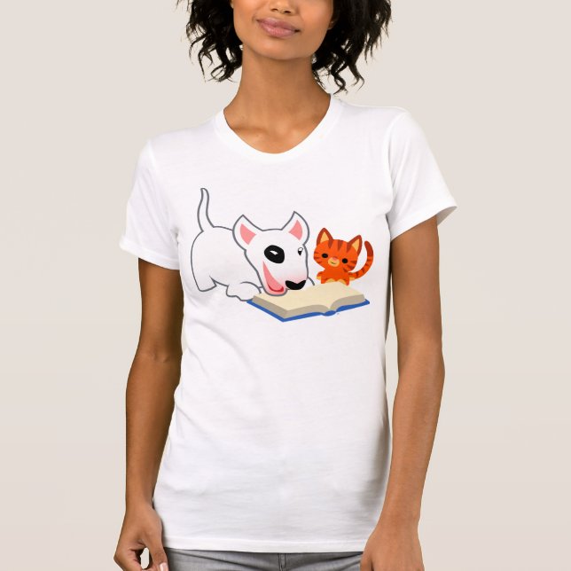 Personalizado Bullie y Kitty con camiseta de mujer (Anverso)