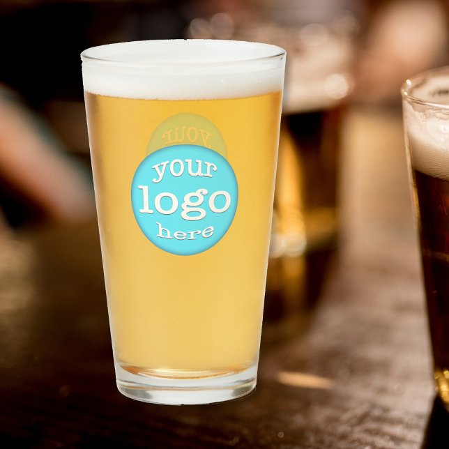Personalizado Business Company Bar Team (Custom Business Company Bar Team Logo Branded Beer Glass)