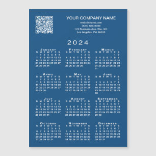 Personalizado Business QR Code 2024 Calendario azu