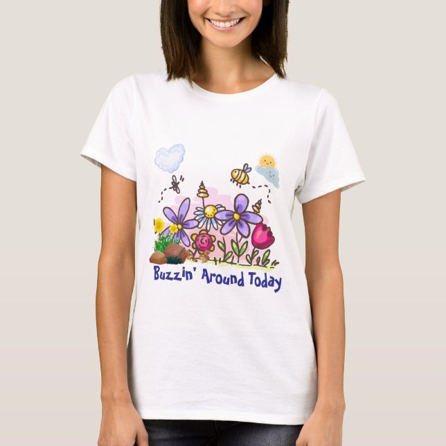 Personalizado Buzzin por la camiseta del jardín (Anverso)