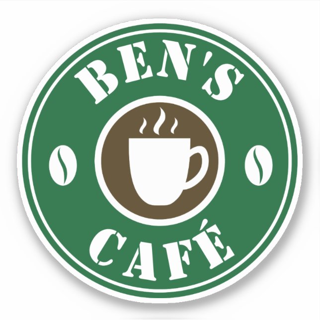 Personalizado cafetera portátil pegatina decal (Anverso)