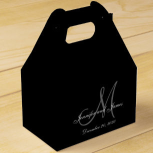 Personalizado Caja de Favor de Boda de Monograma d