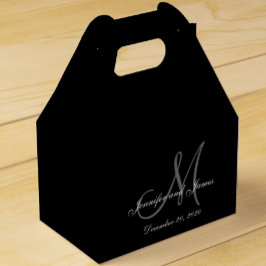 Personalizado Caja de Favor de Boda de Monograma d