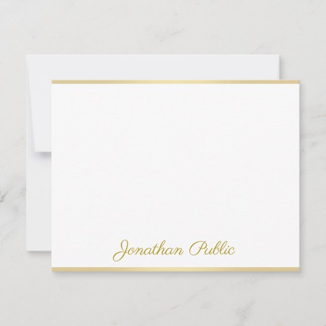 Personalizado caligrafiado Plantilla Gold Script T (Anverso)
