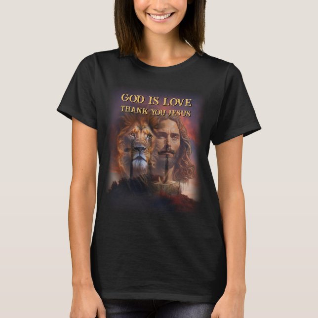 Personalizado Camiseta DIOS ES AMOR - GRACIAS JESÚ (Anverso)
