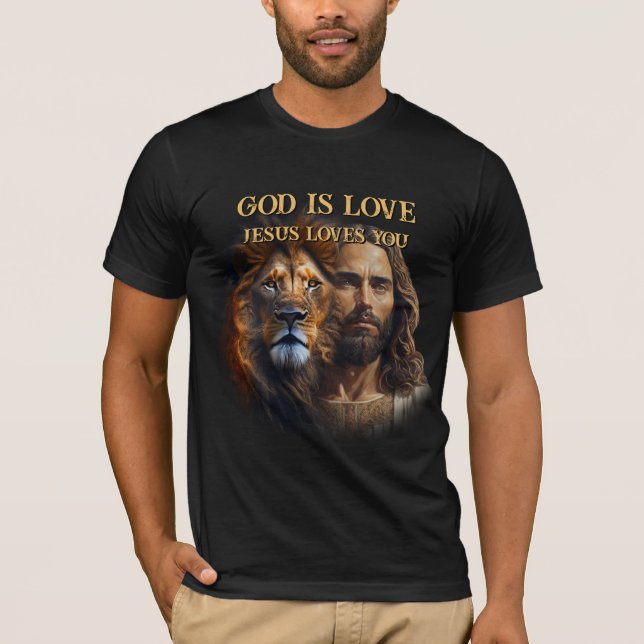 Personalizado Camiseta DIOS ES AMOR - JESÚS TE AMA (Anverso)