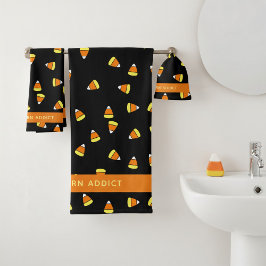 Personalizado Candy Corn Addict Black Halloween Tr