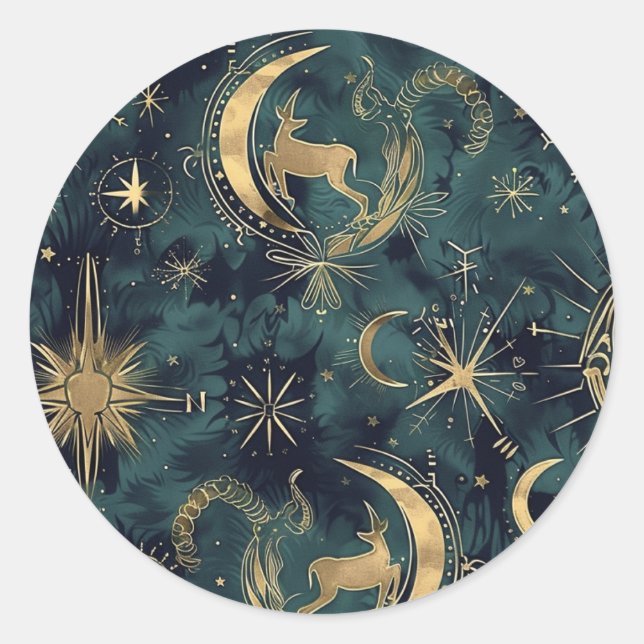 Personalizado Capricorn Pegatinas estacionarios (Anverso)