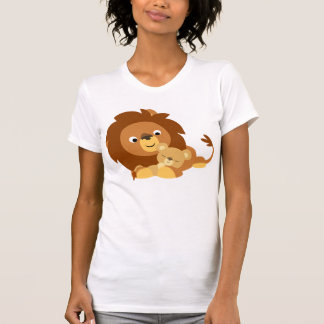 Personalizado cariñosa León papá y camiseta de muj