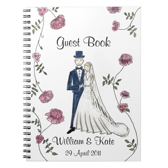 Personalizado casando el cuaderno del libro de (Frente)
