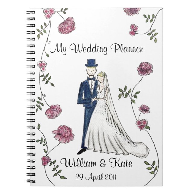 Personalizado casando el cuaderno del planificador (Frente)