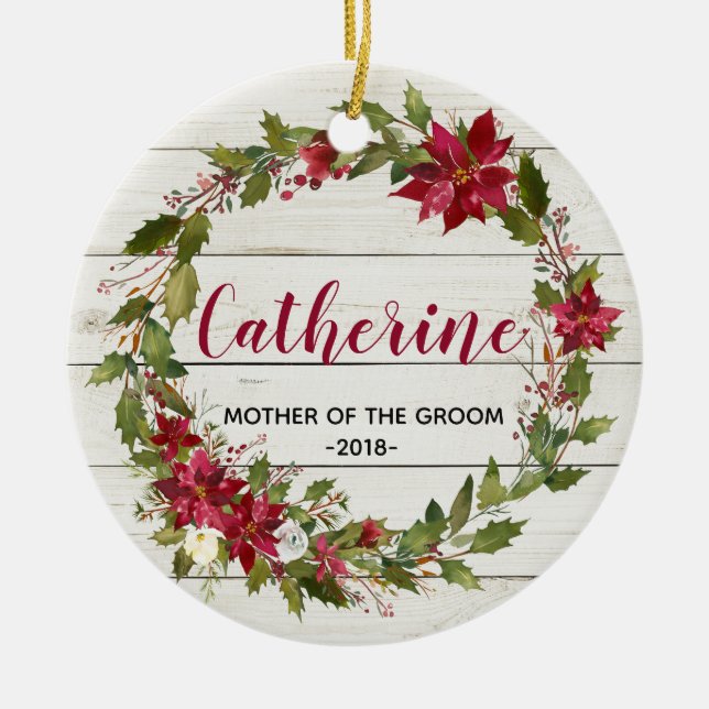 Personalizado casando el ornamento del navidad (Frente)