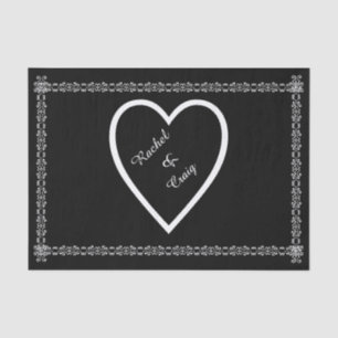 Personalizado casando el papel seda