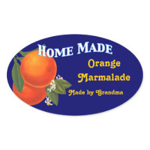 Personalizado casero Naranja Pegatinas Marmalade