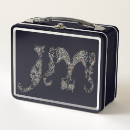 Personalizado Cat Monograma Font Perla metálica Ab