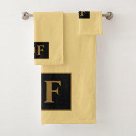 Personalizado Champagne Con Iniciales De Oro Toall