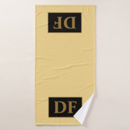 Personalizado Champagne con Iniciales De Oro Toall