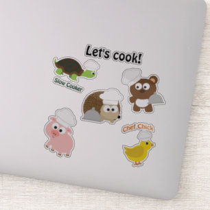 Personalizado Chef pegatina de Animales