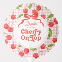 Personalizado Cherry en globo de cumpleaños superi