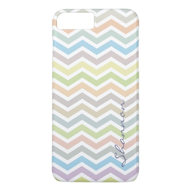 Personalizado Chevron iPhone 7 Plus funda - colore (Reverso)