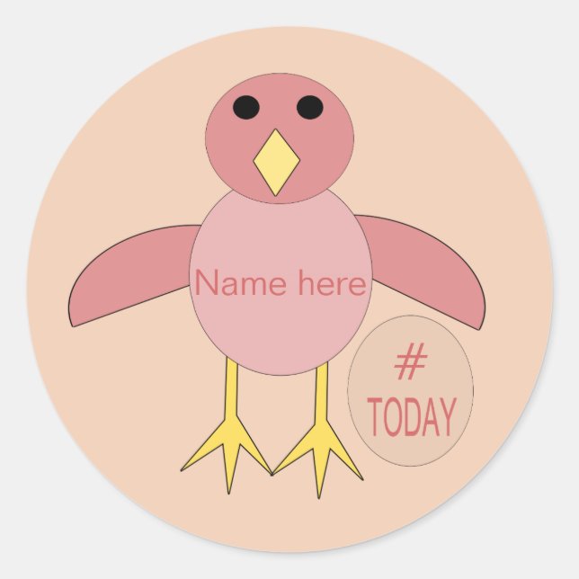 Personalizado Chica de cumpleaños rosado Pegatinas (Anverso)