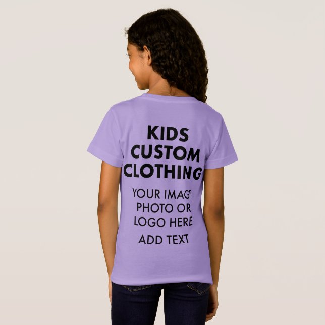 Personalizado CHICA LAVENDER FINE JERSEY T-SHIRT (Reverso completo)