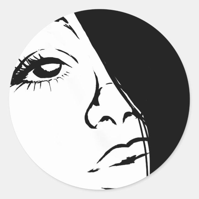 Personalizado Chica Pegatinas de belleza (Anverso)