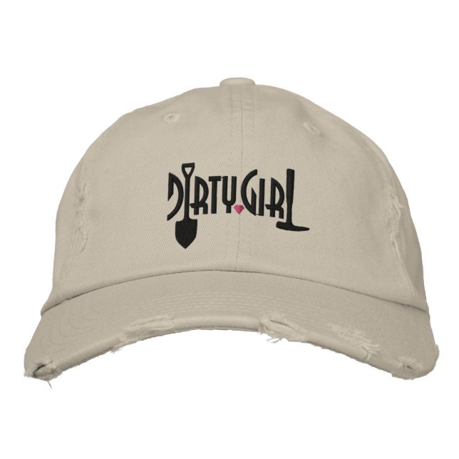 Personalizado Chica sucio angustiado gorra de béis (Anverso)