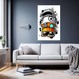 Personalizado chico genial robot   Arte IA