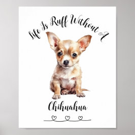 Personalizado Chihuahua Mascota Poster de arte mur