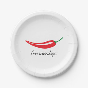 Personalizado chile rojo caliente pimienta platos