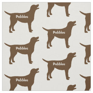 Personalizado Chocolate Lab Tela de silueta de per