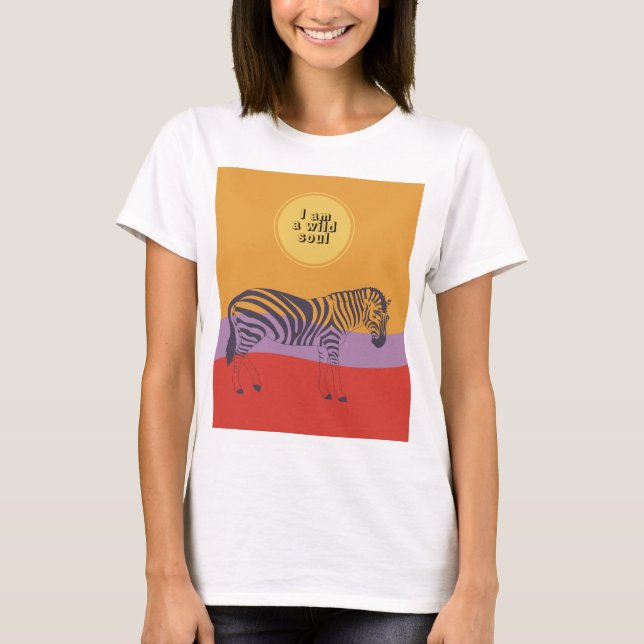 Personalizado cita zebra safari camiseta de alma m (Anverso)