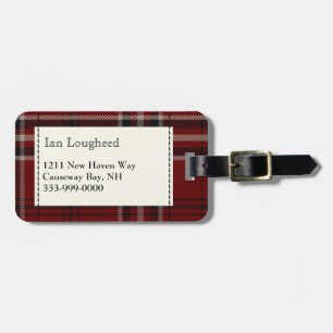 Personalizado Clan Lougheed Tartán Etiqueta del eq