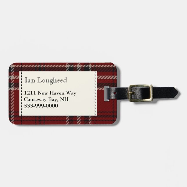 Personalizado Clan Lougheed Tartán Etiqueta del eq (Frente Horizontal)