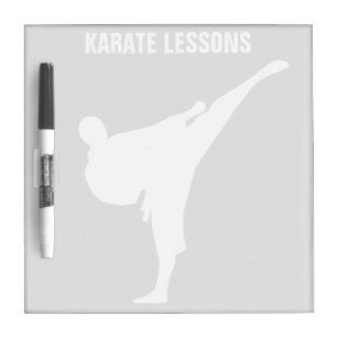 Personalizado clases de karate pizarra de borrado 