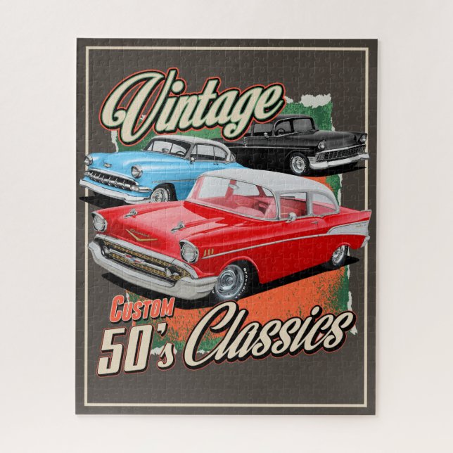 personalizado Classic Cars Jigsaw Puzzle de coches (Vertical)