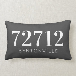 Personalizado Código postal almohada interior gri