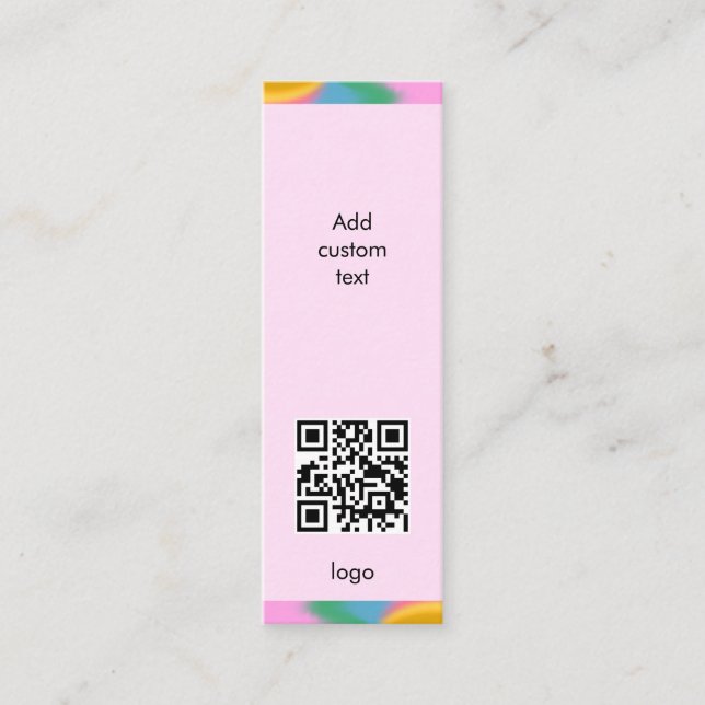 personalizado código qr negocios simple tarjeta de (Anverso)