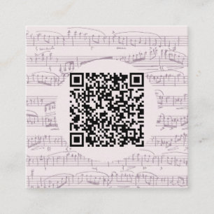 Personalizado Código QR Notas de música Boda de cu