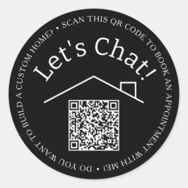 Personalizado Código QR Pegatina de Ronda de Marke