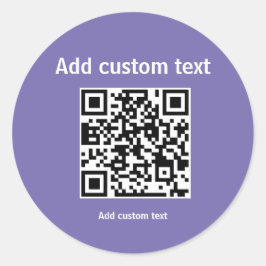personalizado código QR pegatina de ronda de sitio