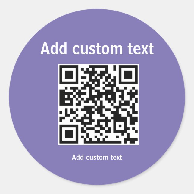 personalizado código QR pegatina de ronda de sitio (Anverso)
